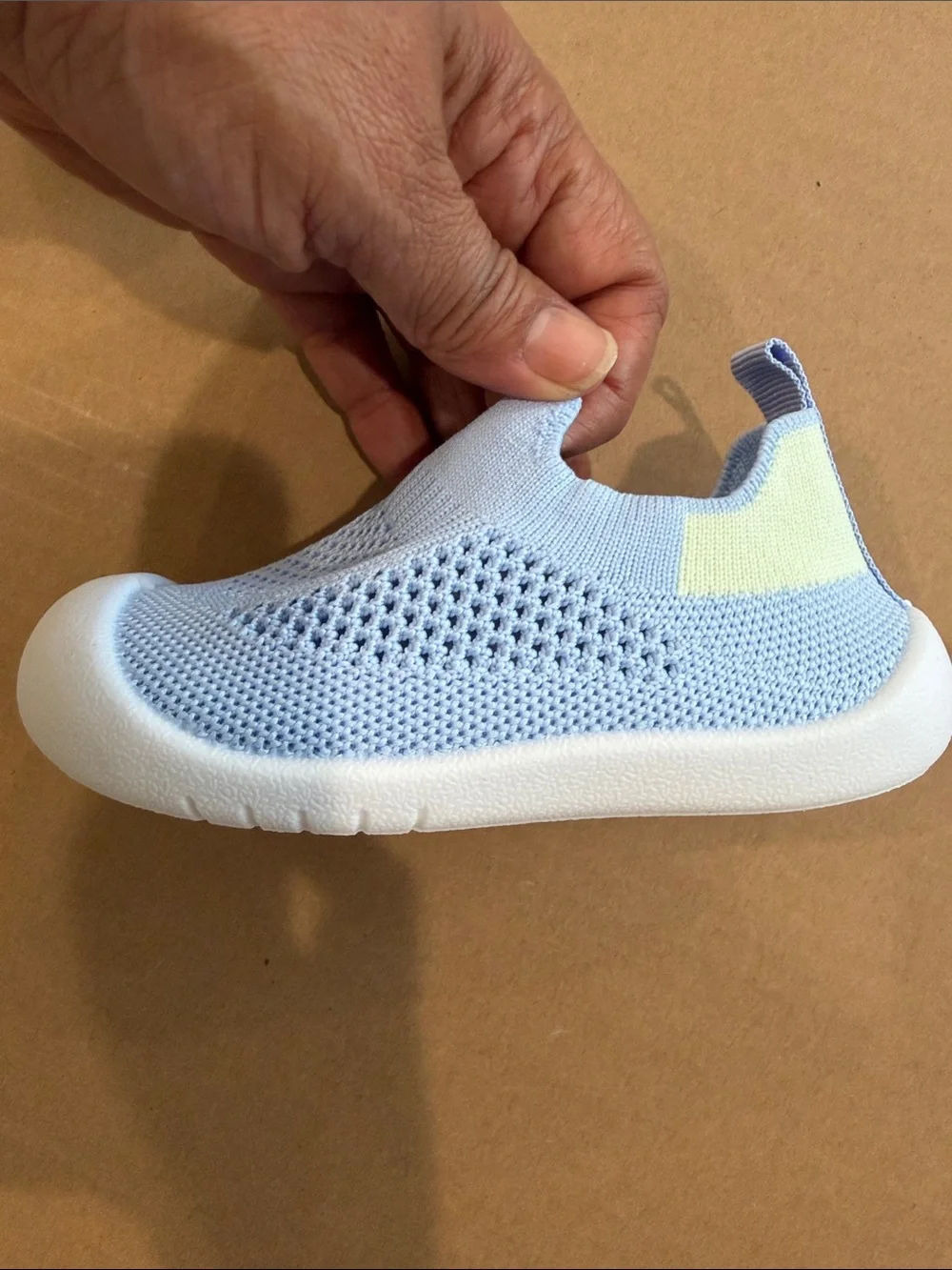 Kiddie kicks Kids Lightweight Knit Slip-On Shoes in Light Blue